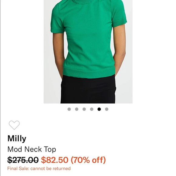 Milly mod neck top in emerald green 💚 - Picture 5 of 8
